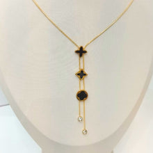 Colar Trevo Dourado Gravatinha Aço Inoxidável