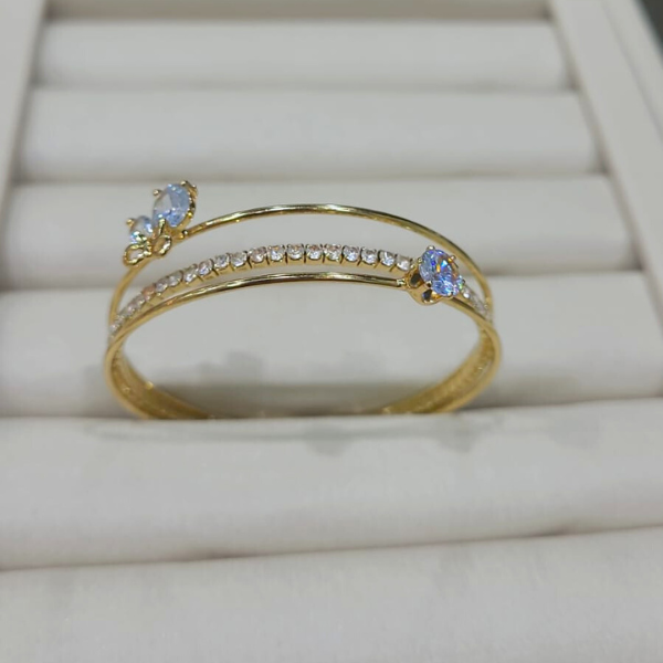 Bracelete Cereja Cravejado - Folheado