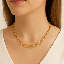 Colar Elos Trançados - Semijoia