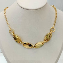 Colar Elos Geométricos Dourado - Semijoia