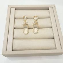 Brinco Cristal Gota - Folheado