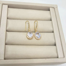 Brinco Cristal Gancho - Folheado