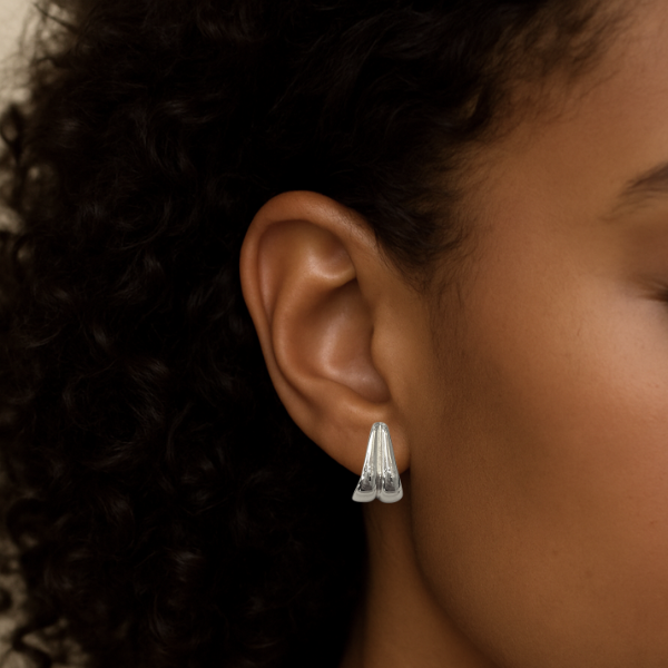 Brinco Ear Hook Prata - Aço Inoxidável