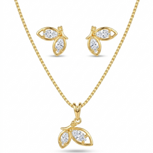 Conjunto colar e brinco borboleta cristal dourado semijoia