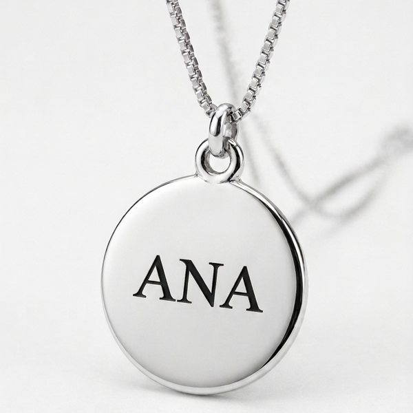 Colar com nome personalizado a lazer Prata Semijoia
