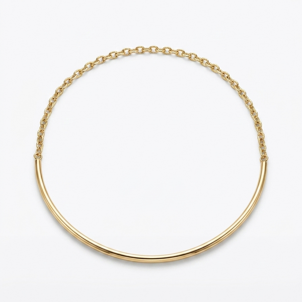Colar aro fino liso com extensor dourado folheado a ouro 18k