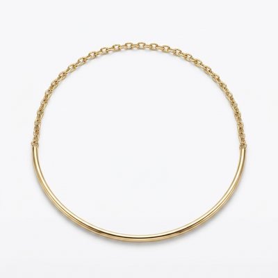 Colar aro fino liso com extensor dourado folheado a ouro 18k