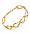 Bracelete pulseira elos infinito dourado Semijoia