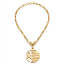 colar com oração do Pai Nosso banhado a ouro 18k