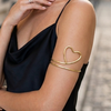 Bracelete Antebraço Coração Folheado Ouro 18k