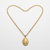 Colar Nossa Senhora de Fátima Dourado Semijoia