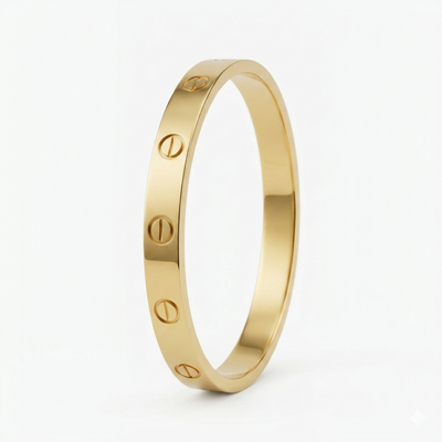 Bracelete cartier dourado aço inoxidável