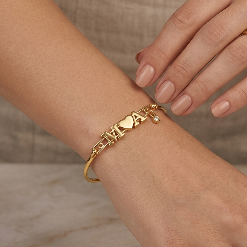 Bracelete Personalizável Folheado a Ouro 18k