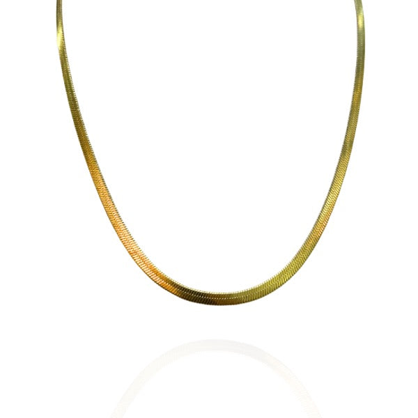 Colar de Malha Dourado Aço Inoxidável