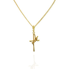 Colar Pingente Fé Dourado - Semijoia