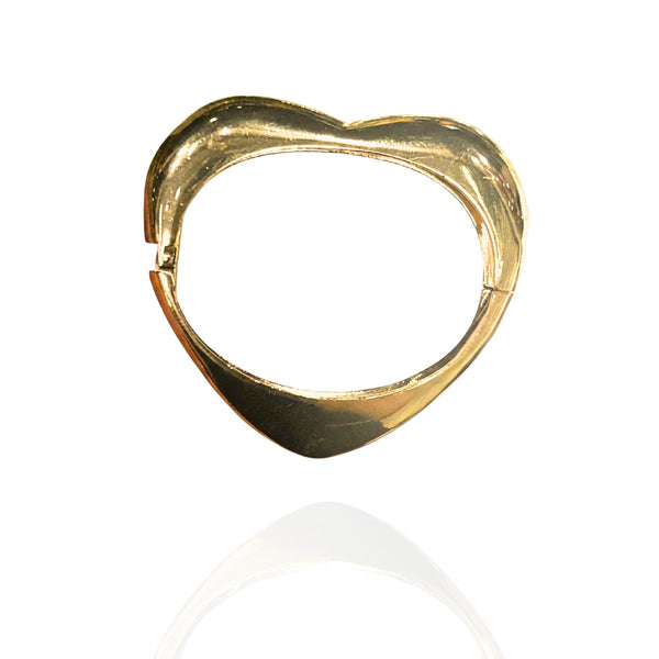 Bracelete Coração Bold Dourado - aço Inox