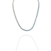 Colar Riviera 3 pontas cravejada prata - Semijoia