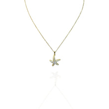 Colar Estrela Cravejada Dourado Aço Inox Antialérgico