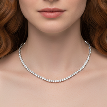 Colar Riviera 3 pontas cravejada prata - Semijoia