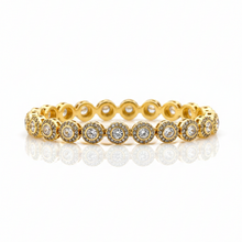 Pulseira Riviera Ponto de Luz Dourada Folheada 18k