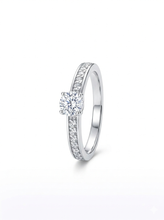 Anel Solitário cravejado ponto de luz prata - Aço inox