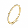 Anel Cravejado Mini Zircônias Folheado 18k