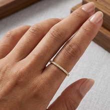 Anel Cravejado Mini Zircônias Folheado 18k