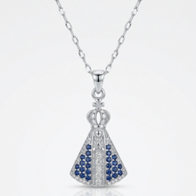 Colar Nossa Senhora Aparecida cravejado - aço inoxidável