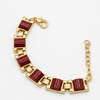 Pulseira Elos Marsala Dourada Semijoia