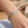 Pulseira Placa Prata Aço Inox Não Escurece