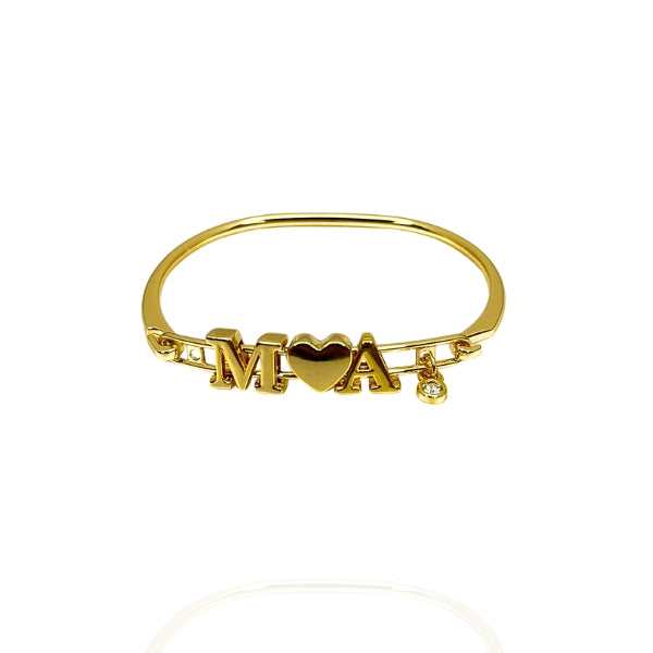 Bracelete Personalizável Com Letras Dourado Semijoia