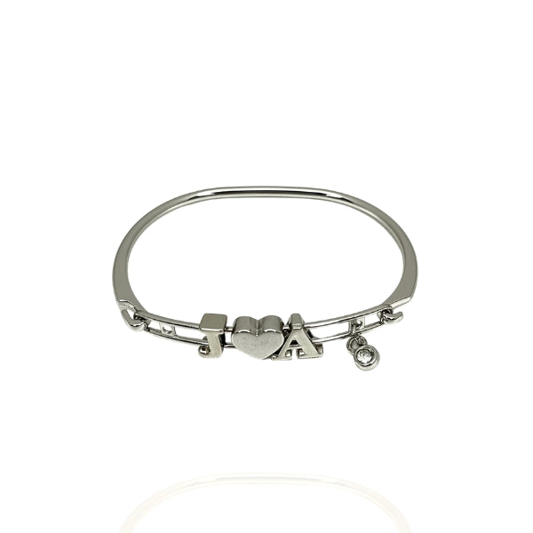 Bracelete Personalizável Com Letras Prata Semijoia