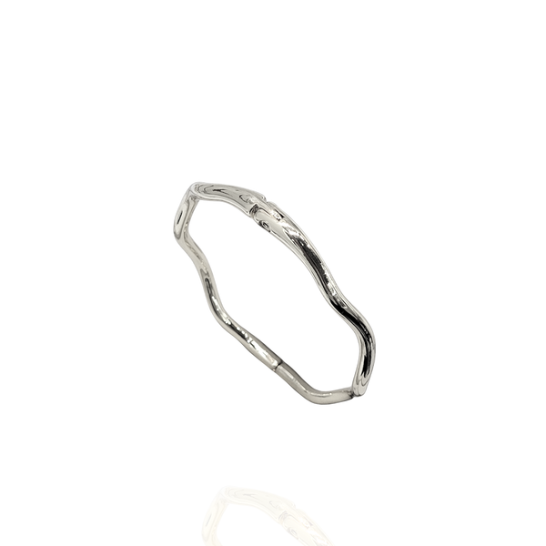 Bracelete Onda Prata Semijoia