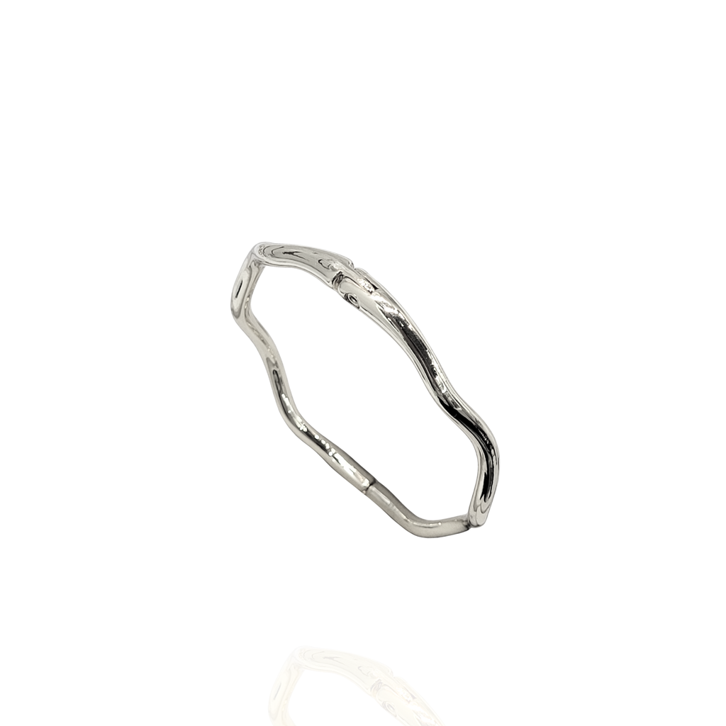 Bracelete Onda Prata Semijoia