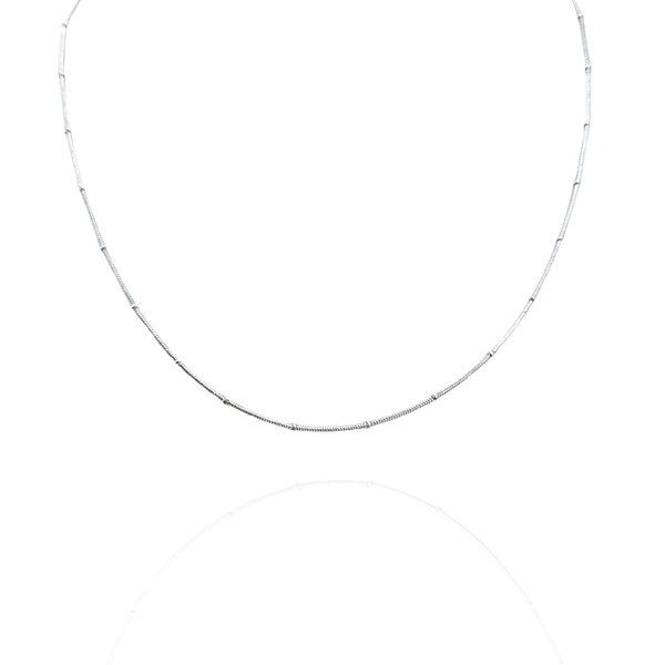 Colar Bolinha prata - Aço Inox