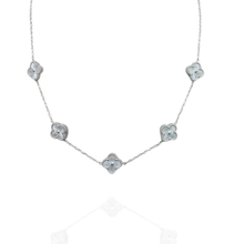 Colar Trevo Prata Aço Inox