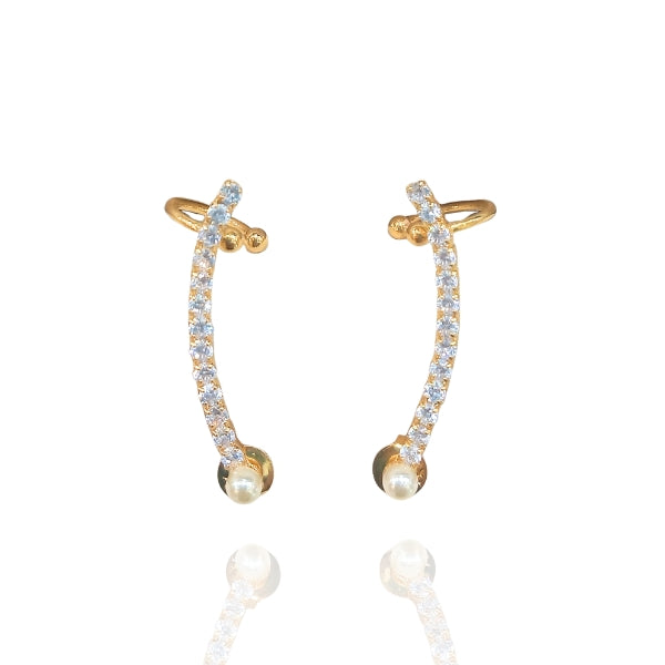 Ear Cuff Pérola - Semijoia