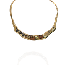 Colar Aro Orgânico Dourado - Semijoia