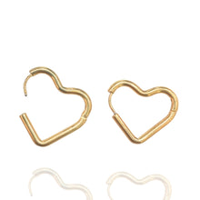 Brinco Argola Coração - Aço Inoxidável