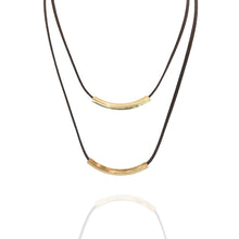 Colar Duplo Camurça