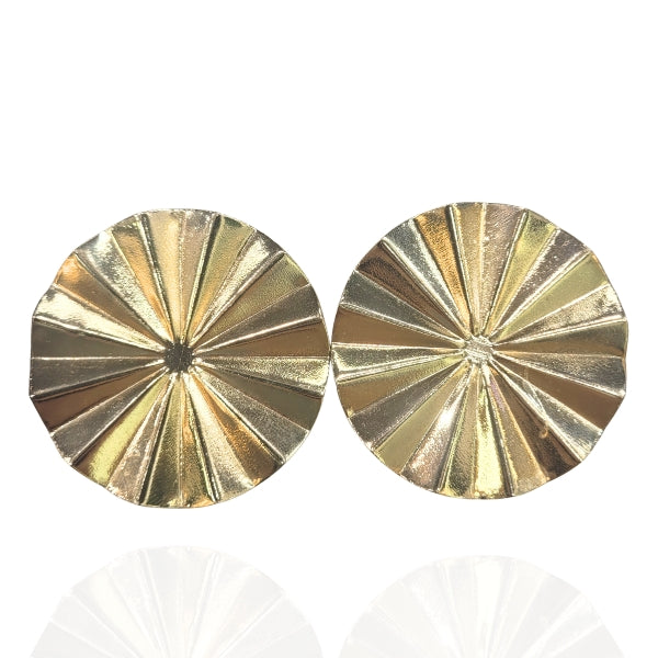 Brinco Chapa Circular Folheado