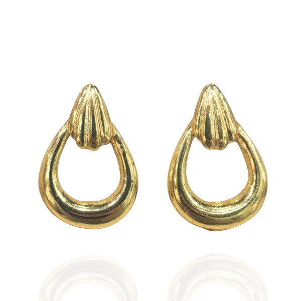 Brinco laço gota dourado