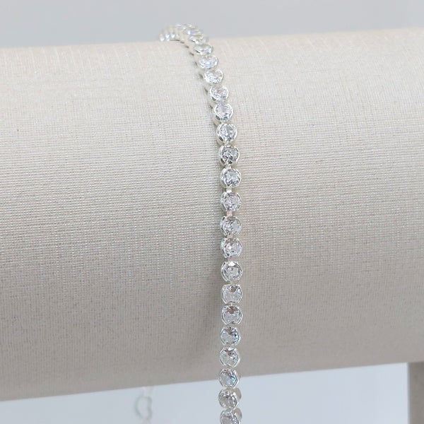 Pulseira Riviera Fina ponto de luz - Folheado a prata