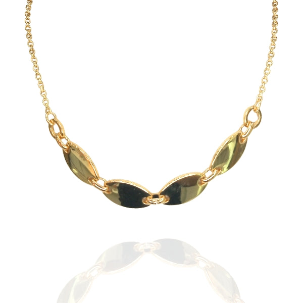 Colar Elos Geométricos Dourado - Semijoia