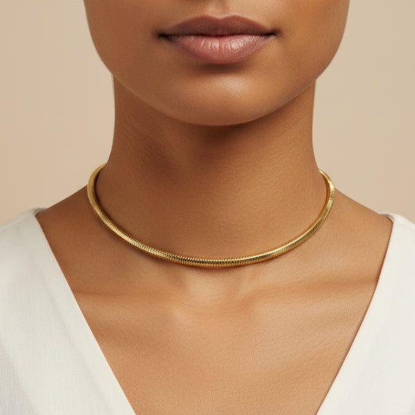 Colar Aro Tubo Semijoia