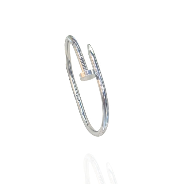 Bracelete Prego Prata Aço Inox