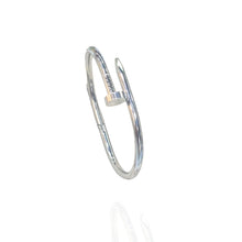 Bracelete Prego Prata Aço Inox