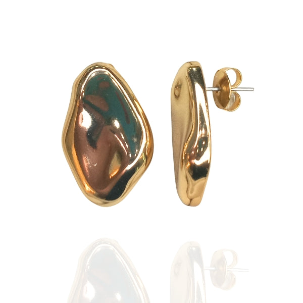 Brinco Orgânico Oval - Semijoia