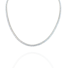 Colar Riviera Baguete Fina Prata