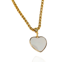 Corrente com coração Nude resinado